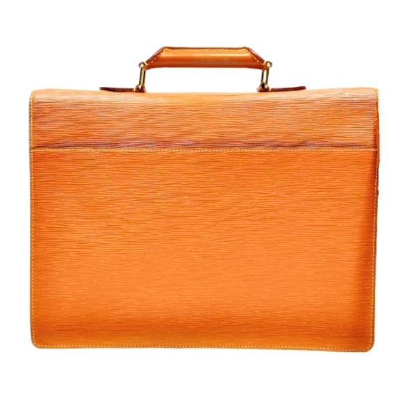 LOUIS VUITTON LV Cipango Gold EPI Leather Top Handle Ambassador Business Bag - Picture 12 of 13